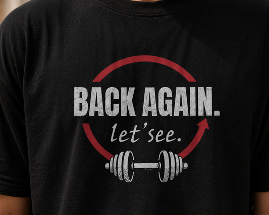 Back Again Let’s See – Oversized T-Shirt | 220 GSM Premium Cotton