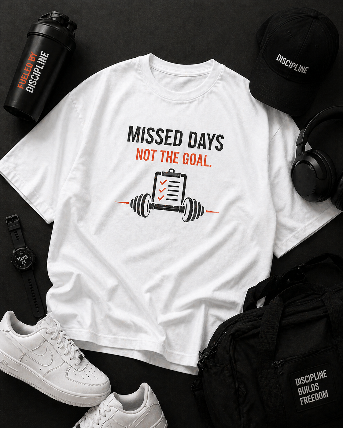 Missed Days Not the Goal – Oversized T-Shirt | 220 GSM Premium Cotton