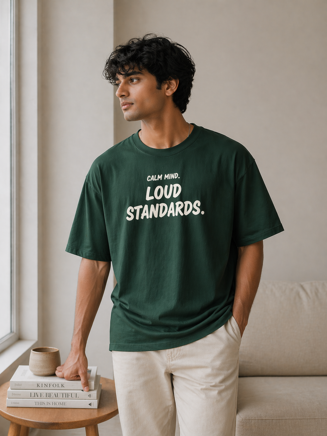 Calm Mind Loud Standards – Oversized T-Shirt | 220 GSM Premium Cotton