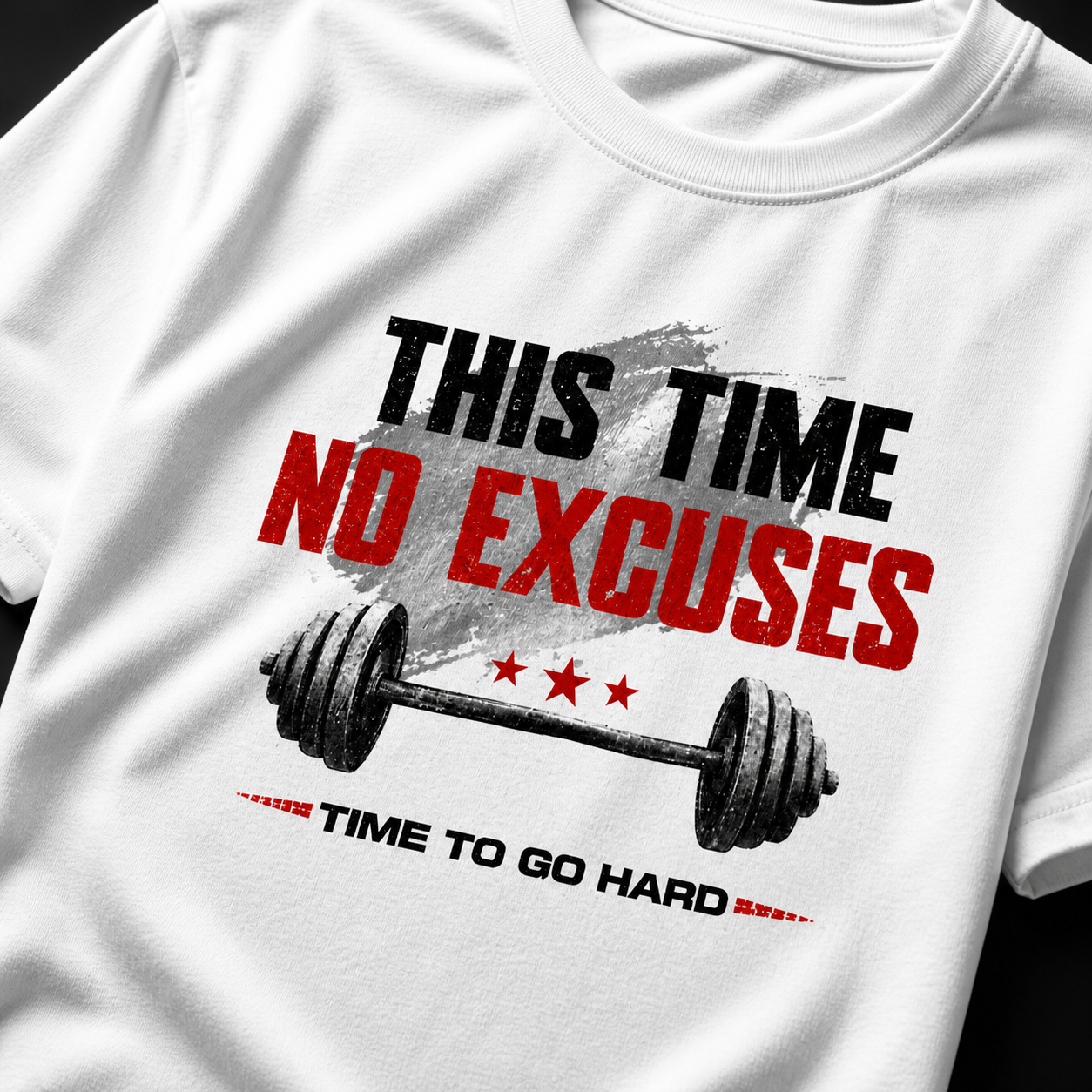 This Time No Excuses – Oversized T-Shirt | 220 GSM Premium Cotton