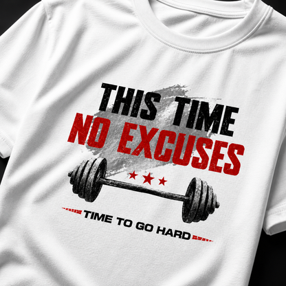 This Time No Excuses – Oversized T-Shirt | 220 GSM Premium Cotton