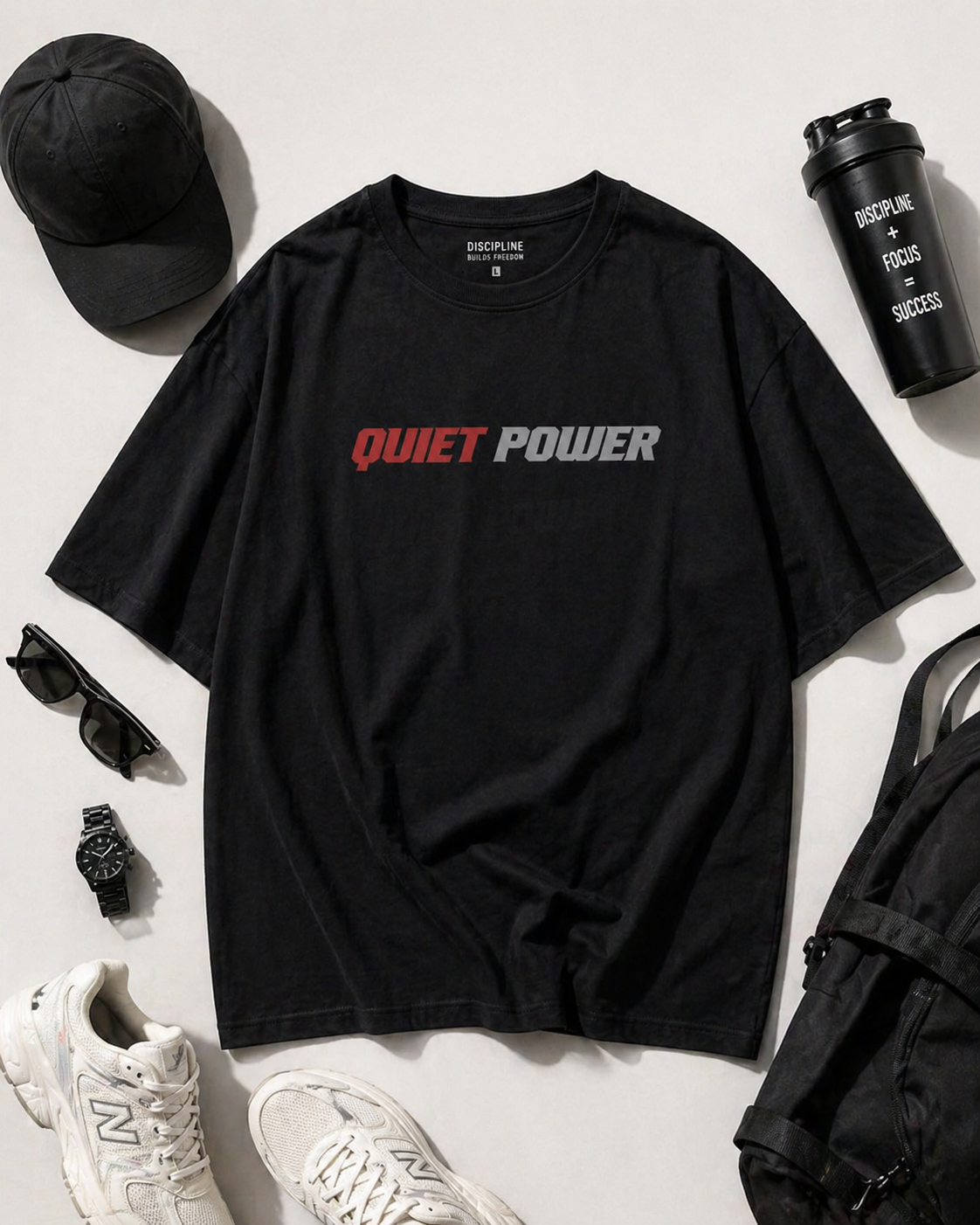 Quiet Power – Oversized T-Shirt | 220 GSM Premium Cotton