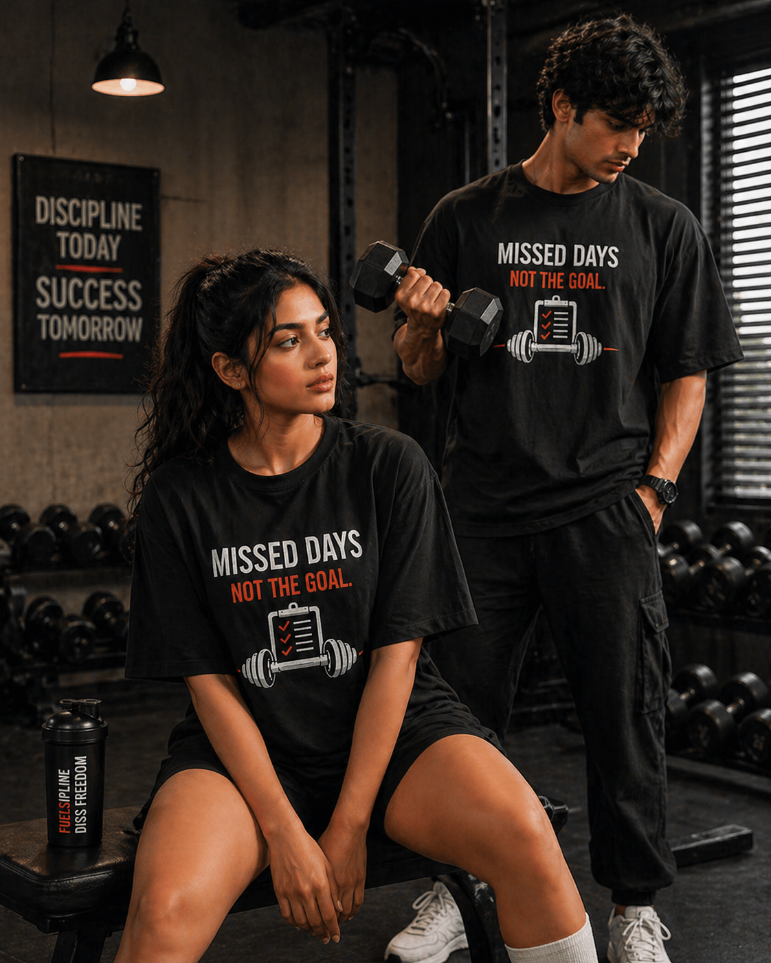 Missed Days Not the Goal – Oversized T-Shirt | 220 GSM Premium Cotton