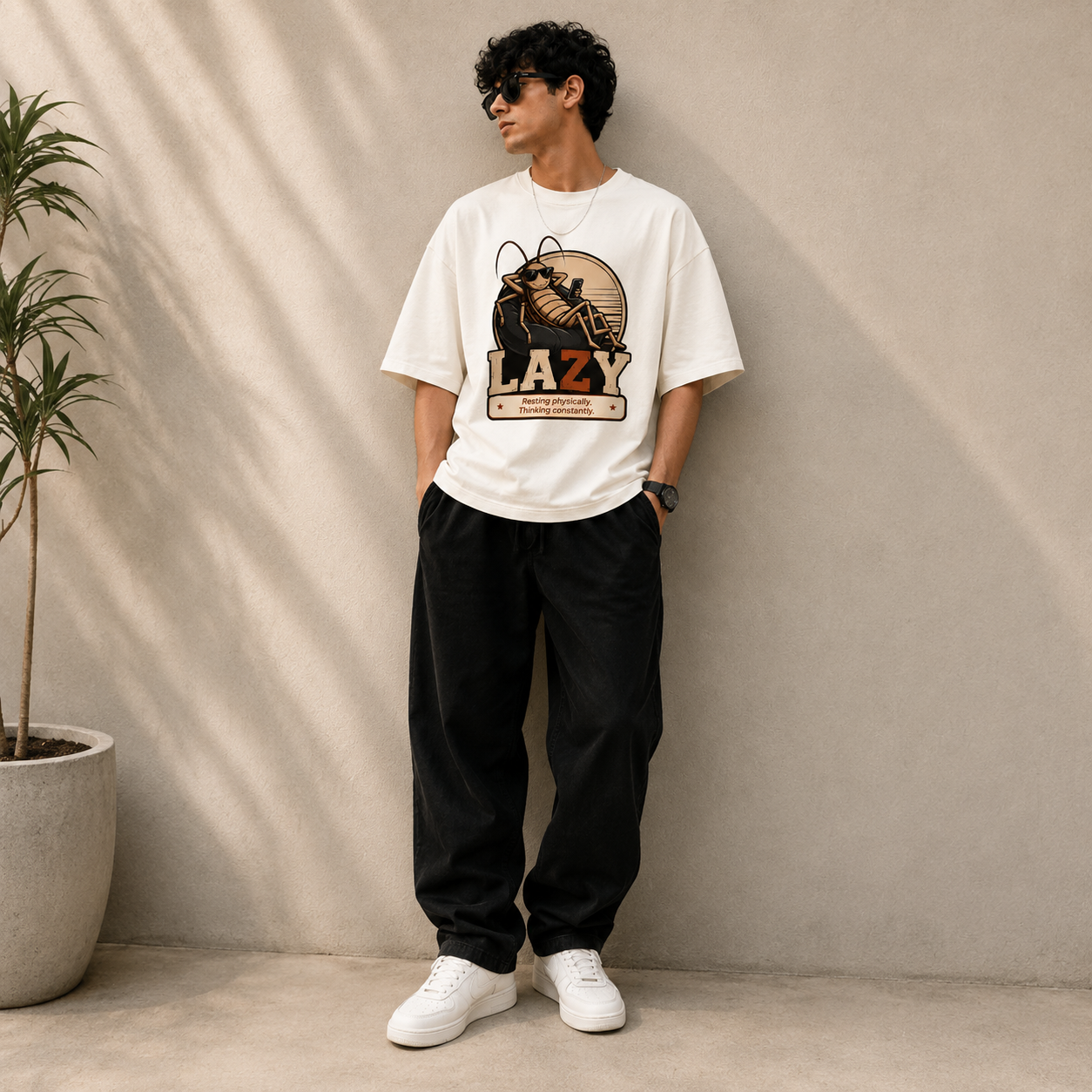 Lazy – Unisex Oversized T-Shirt | 220 GSM