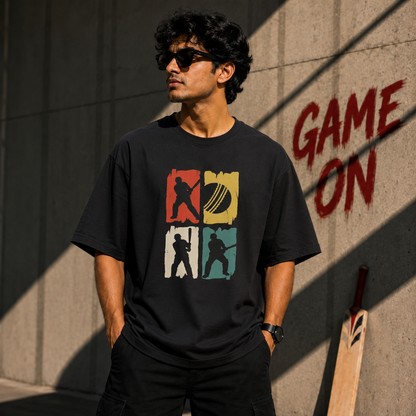 Cricket Boxes – Oversized T-Shirt | 220 GSM Premium Cotton