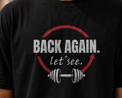 Back Again Let’s See – Oversized T-Shirt | 220 GSM Premium Cotton