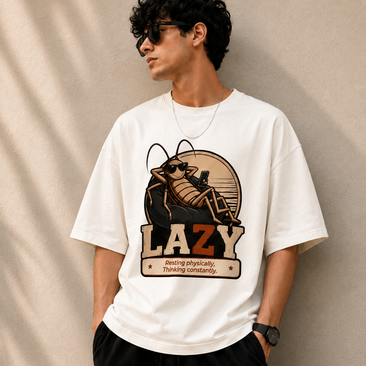 Lazy – Unisex Oversized T-Shirt | 220 GSM