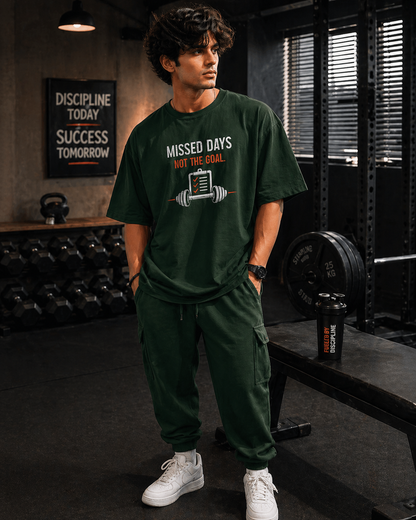 Missed Days Not the Goal – Oversized T-Shirt | 220 GSM Premium Cotton