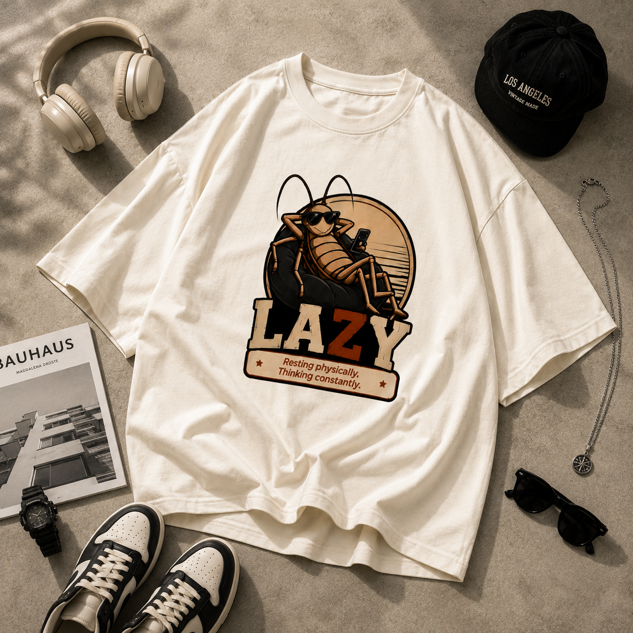 Lazy – Unisex Oversized T-Shirt | 220 GSM