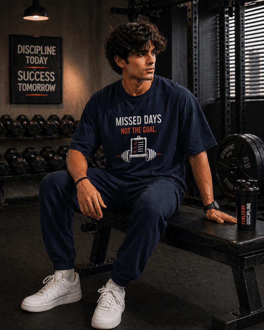 Missed Days Not the Goal – Oversized T-Shirt | 220 GSM Premium Cotton