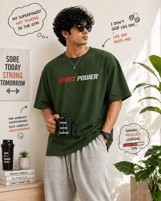 Quiet Power – Oversized T-Shirt | 220 GSM Premium Cotton