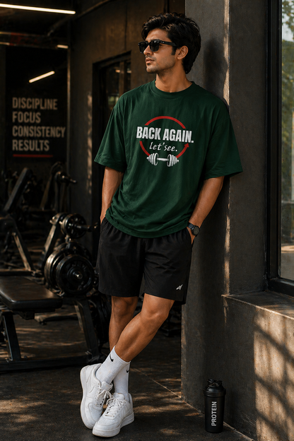 Back Again Let’s See – Oversized T-Shirt | 220 GSM Premium Cotton