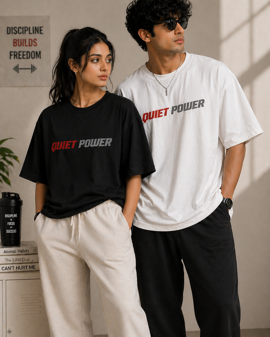 Quiet Power – Oversized T-Shirt | 220 GSM Premium Cotton