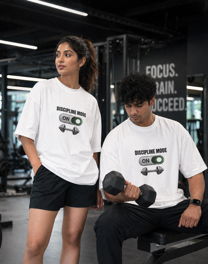 Discipline Mode On – Oversized T-Shirt | 220 GSM Premium Cotton