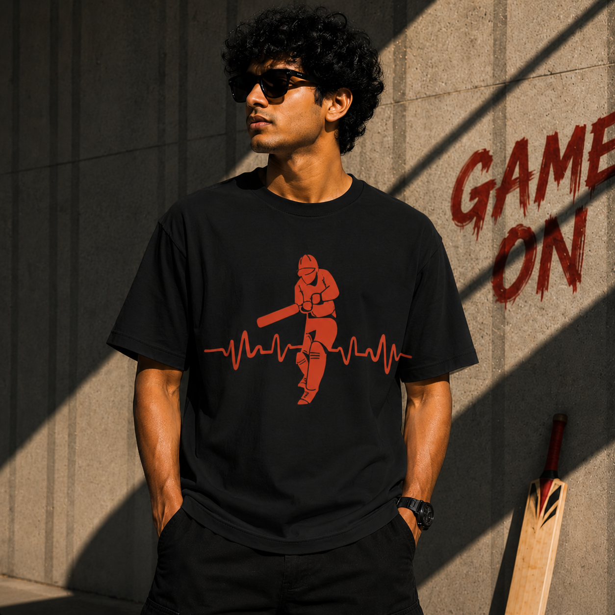 Cricket Beats - Oversized T-Shirt | 220 GSM Premium Cotton