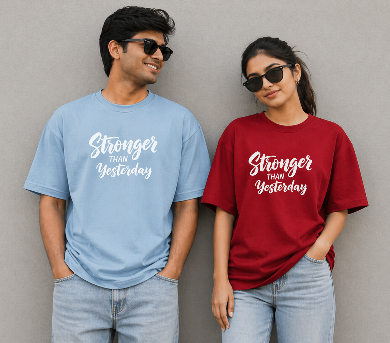 Stronger Than Yesterday – Oversized T-Shirt | 220 GSM Premium Cotton