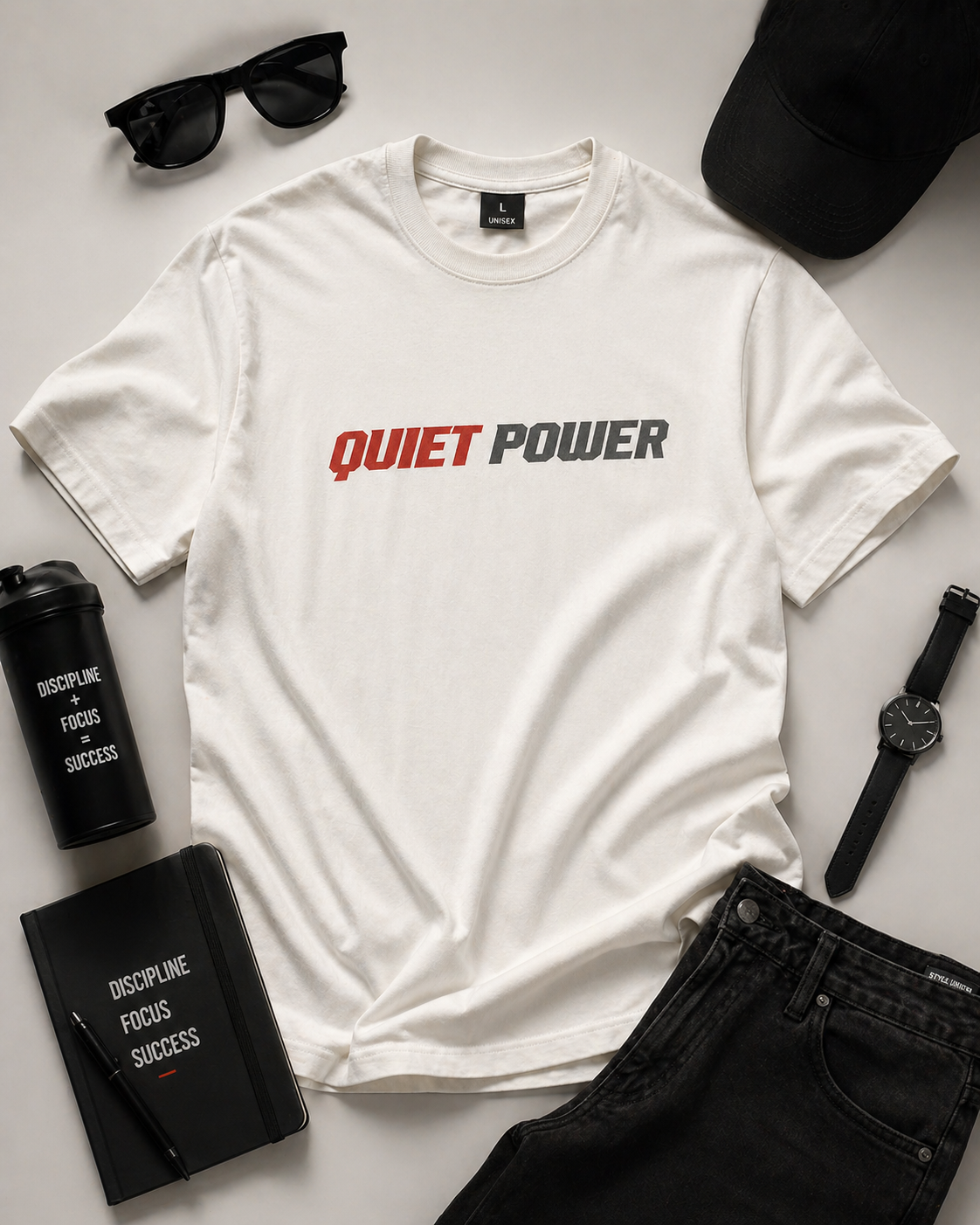 Quiet Power – Oversized T-Shirt | 220 GSM Premium Cotton