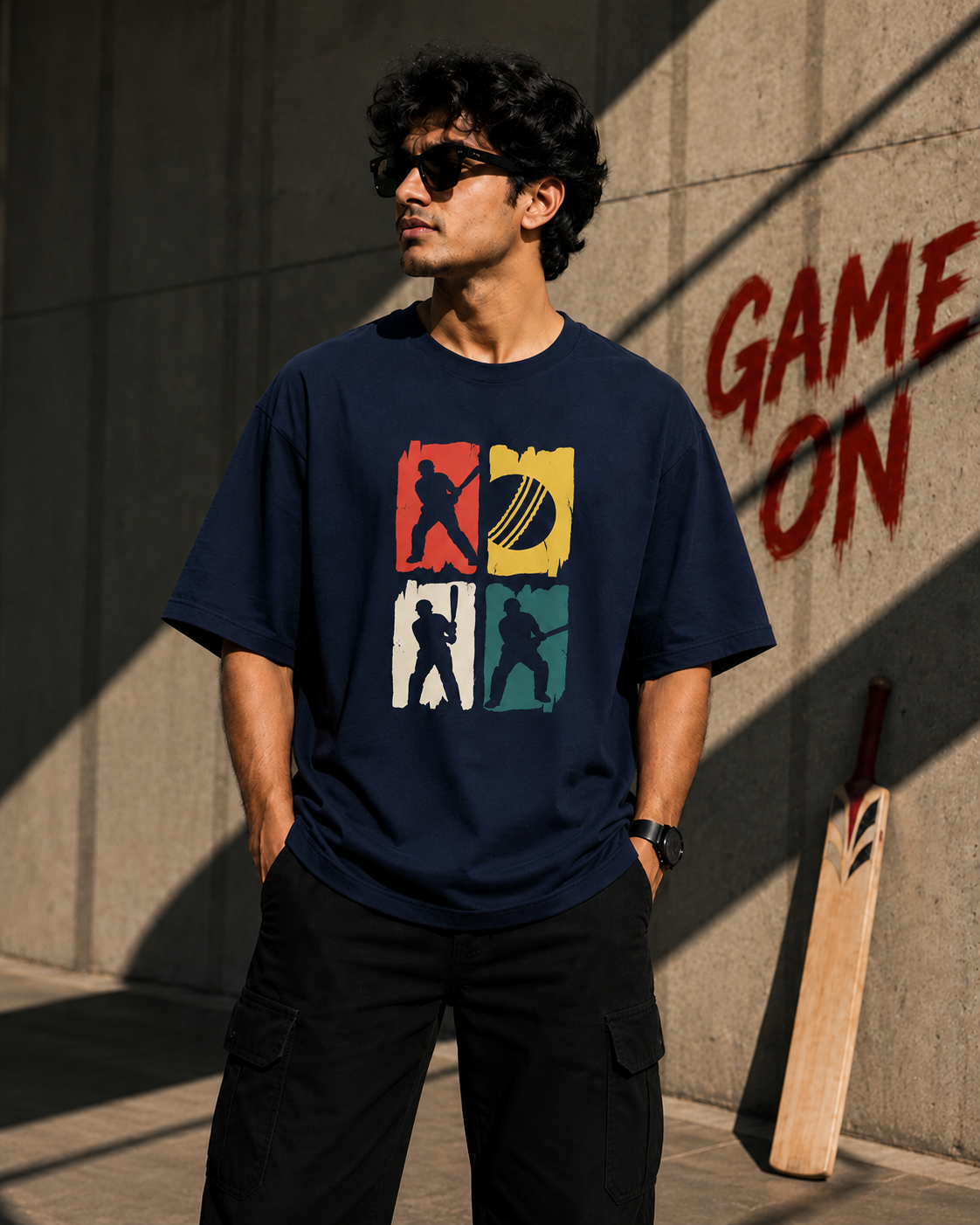 Cricket Boxes – Oversized T-Shirt | 220 GSM Premium Cotton