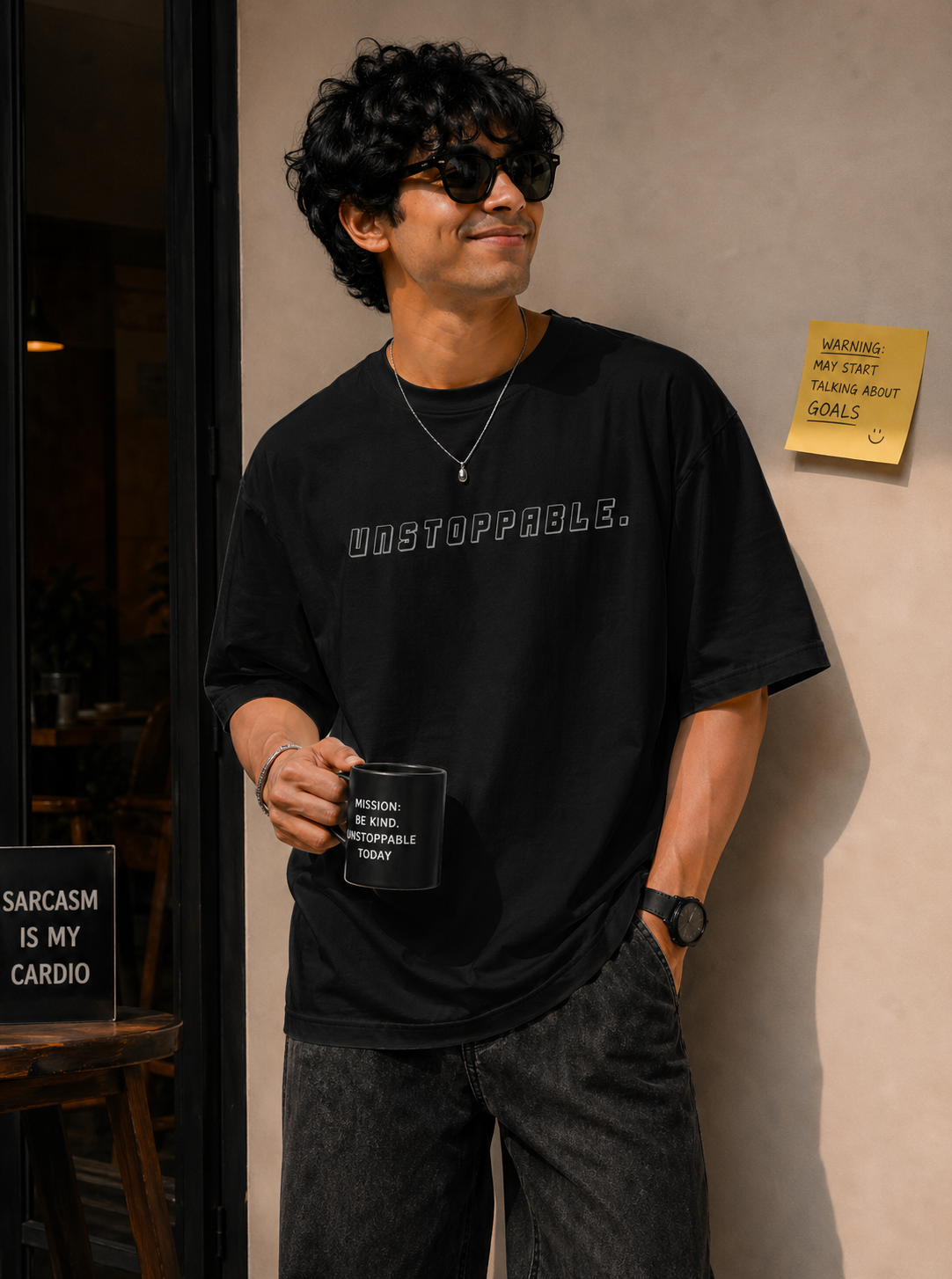 Unstoppable – Oversized T-Shirt | 220 GSM Premium Cotton