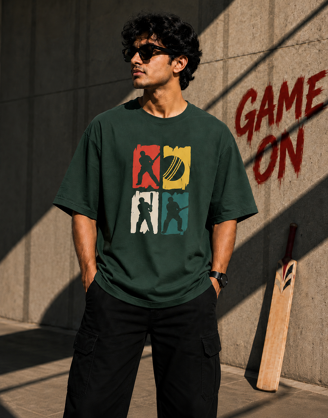 Cricket Boxes – Oversized T-Shirt | 220 GSM Premium Cotton