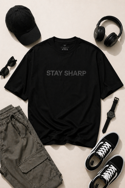 Stay Sharp – Oversized T-Shirt | 220 GSM Premium Cotton