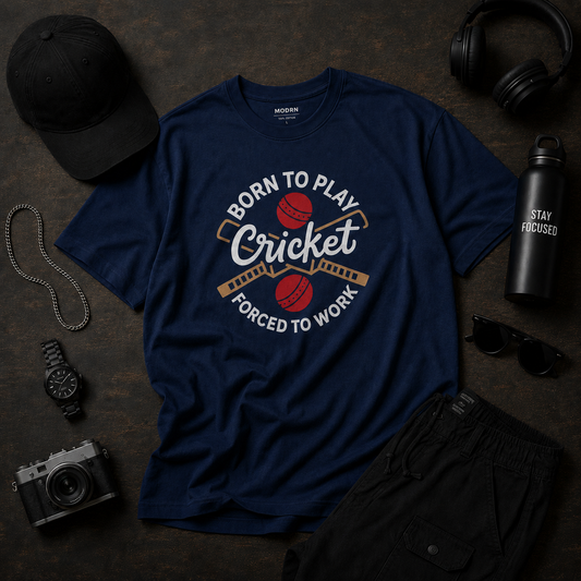 Born To Play Cricket – Oversized T-Shirt | 220 GSM Premium Cotton