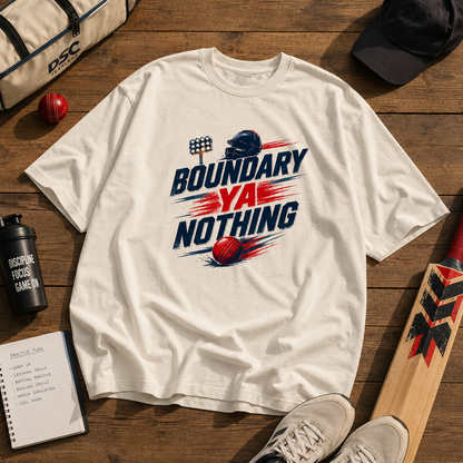 Boundary Ya Nothing – Oversized T-Shirt | 220 GSM Premium Cotton