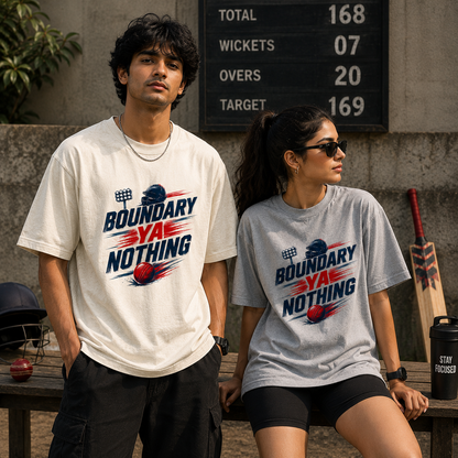 Boundary Ya Nothing – Oversized T-Shirt | 220 GSM Premium Cotton