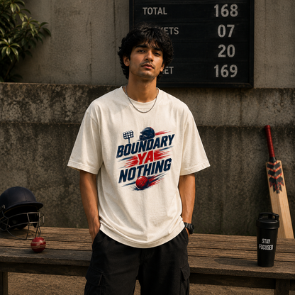 Boundary Ya Nothing – Oversized T-Shirt | 220 GSM Premium Cotton