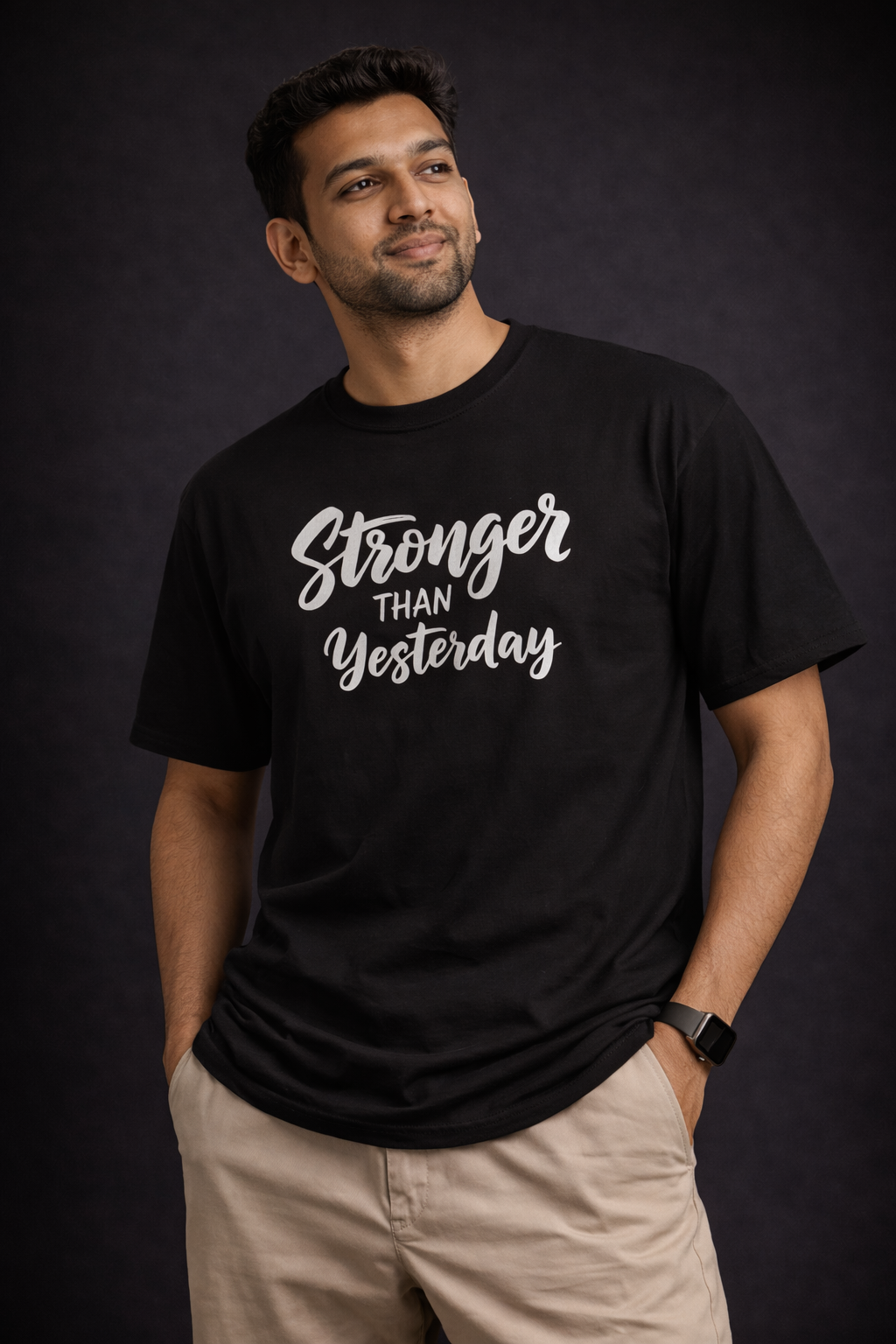 Stronger Than Yesterday – Oversized T-Shirt | 220 GSM Premium Cotton