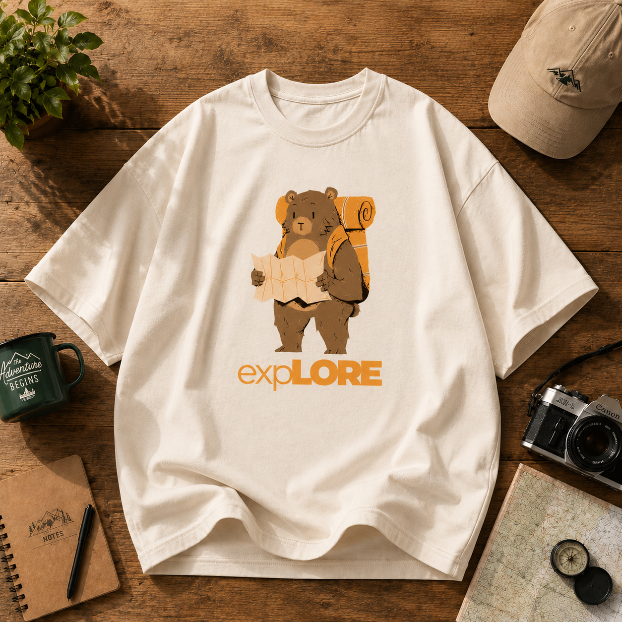 Explore – Unisex Oversized Premium Cotton T-Shirt