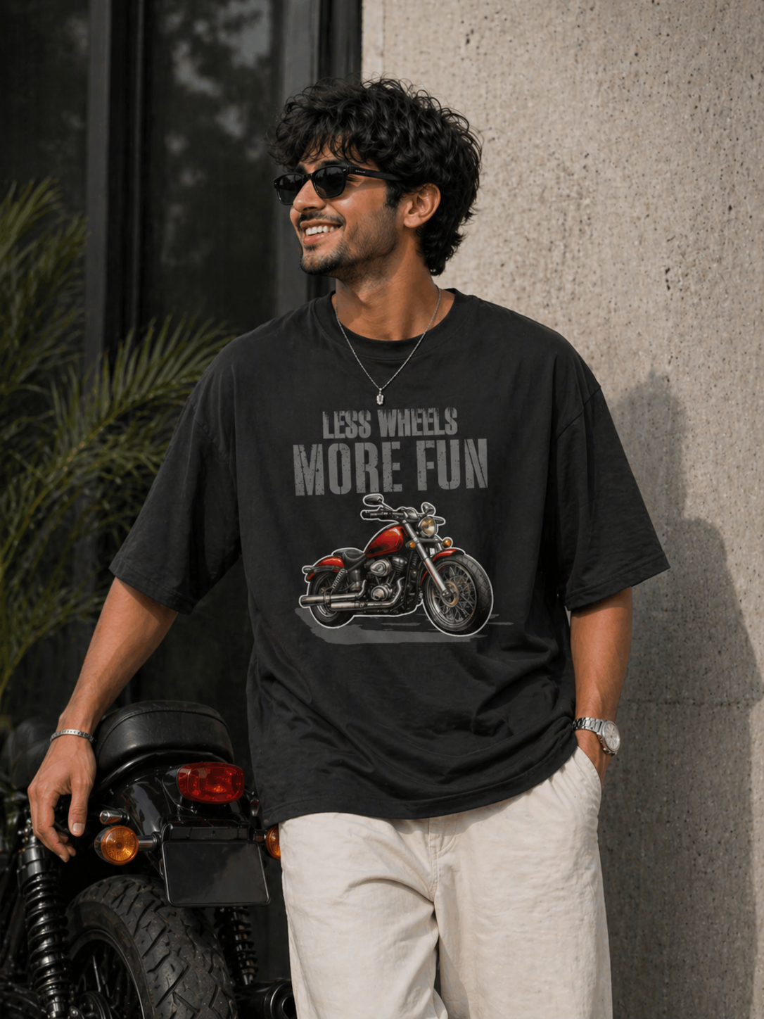 Less Wheels More Fun – Oversized T-Shirt | 240 GSM Premium Cotton