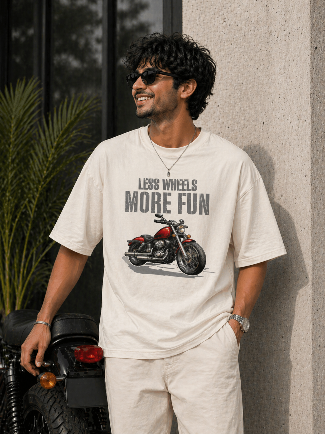 Less Wheels More Fun – Oversized T-Shirt | 240 GSM Premium Cotton