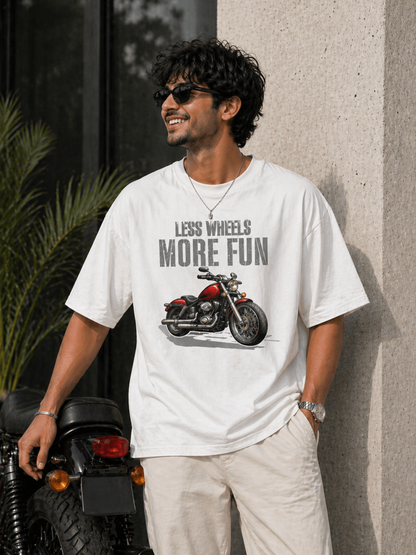 Less Wheels More Fun – Oversized T-Shirt | 240 GSM Premium Cotton