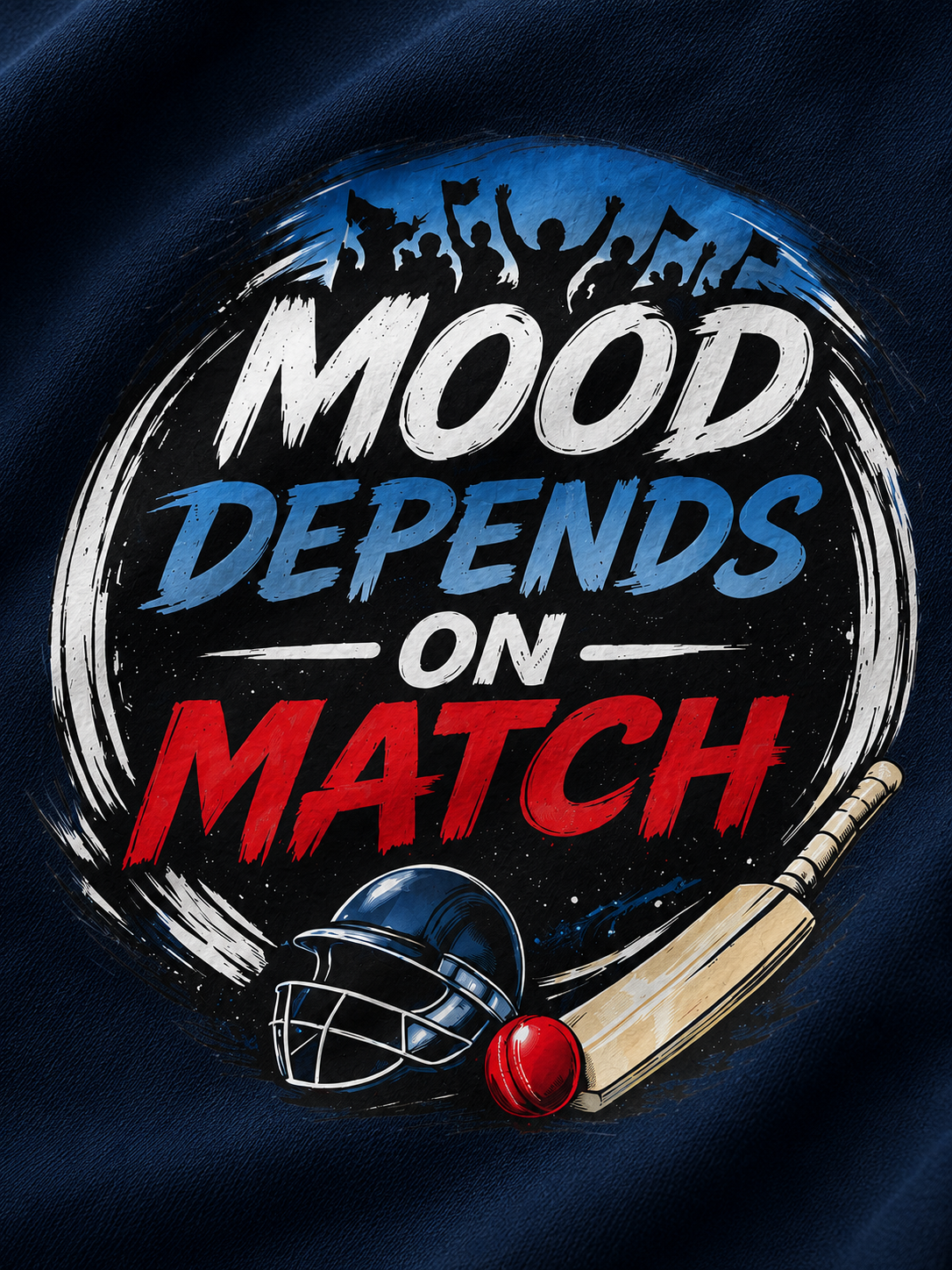 Mood Depends On Match – Oversized T-Shirt | 220 GSM Premium Cotton