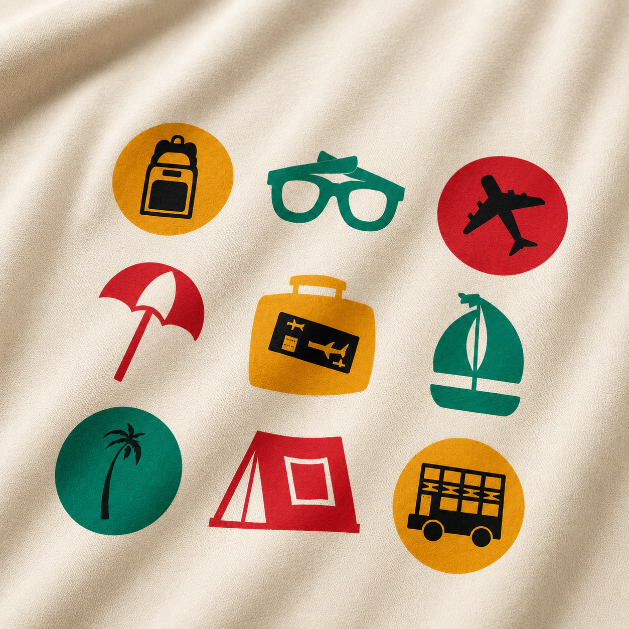 Vacation Icons – Unisex Oversized T-Shirt | 220 GSM Premium Cotton