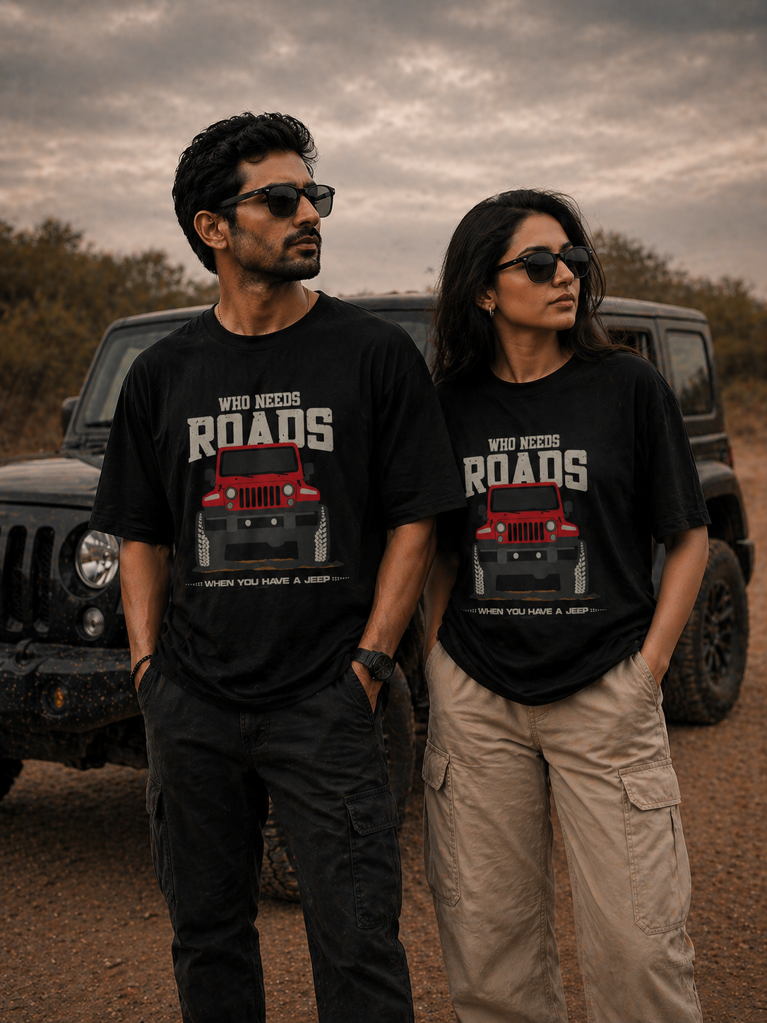 Who Needs Roads – Unisex Oversized T-Shirt | 240 GSM Premium Cotton