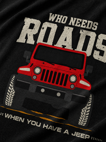 Who Needs Roads – Unisex Oversized T-Shirt | 240 GSM Premium Cotton
