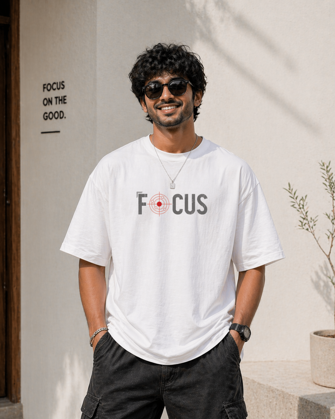 Focus – Oversized T-Shirt | 220 GSM Premium Cotton