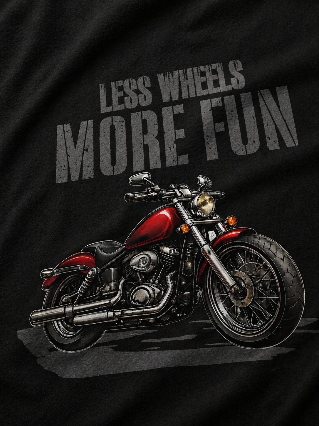 Less Wheels More Fun – Oversized T-Shirt | 240 GSM Premium Cotton