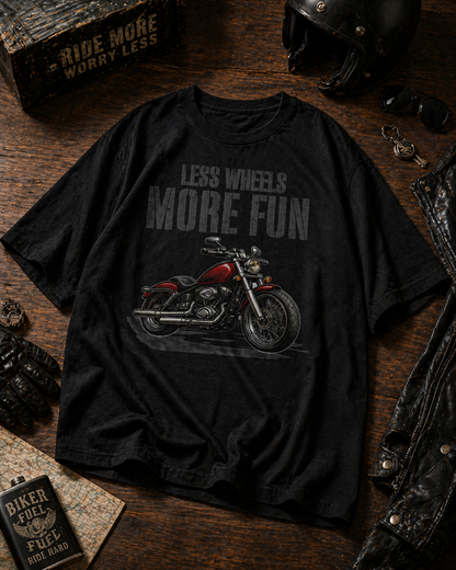 Less Wheels More Fun – Oversized T-Shirt | 240 GSM Premium Cotton