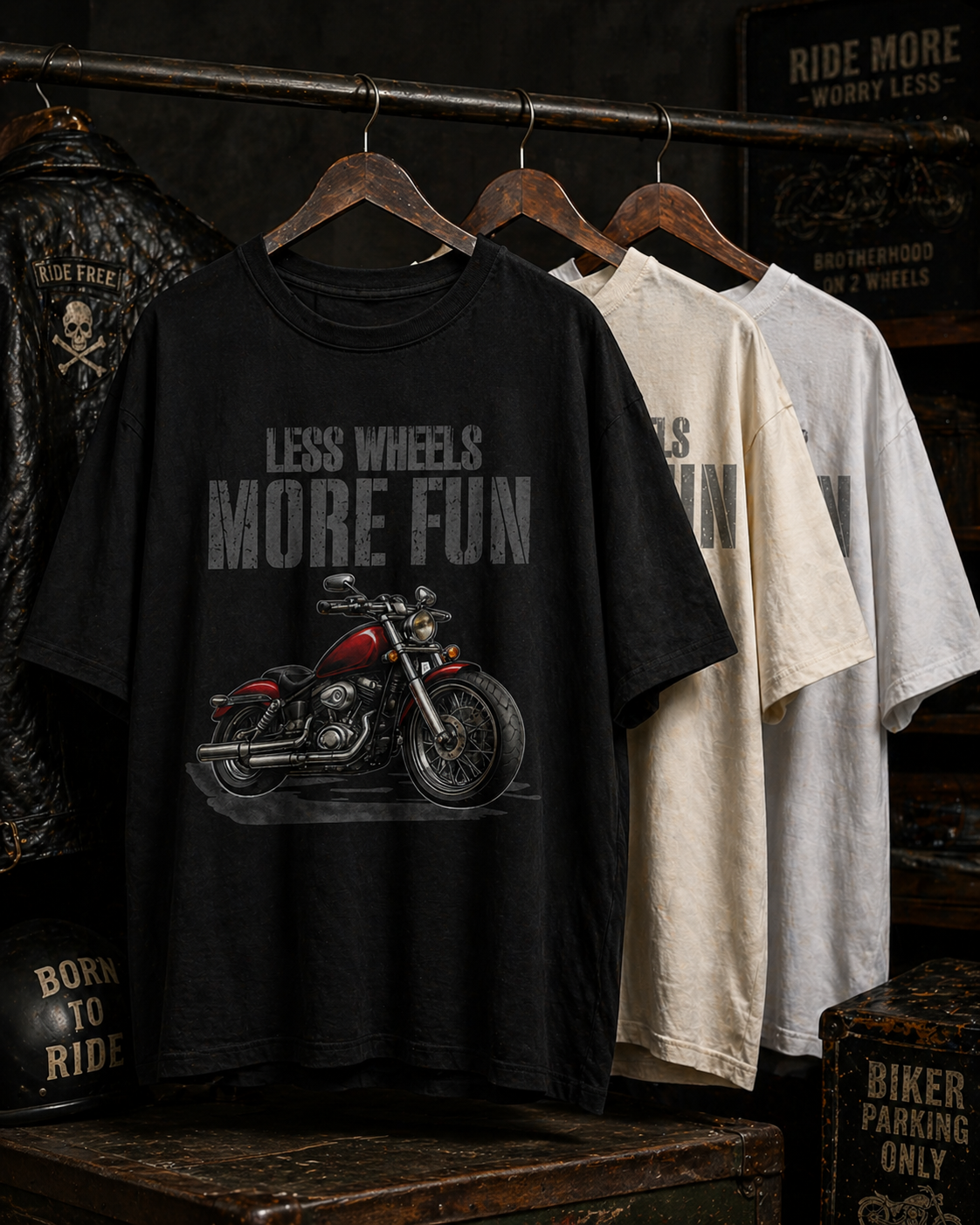 Less Wheels More Fun – Oversized T-Shirt | 240 GSM Premium Cotton