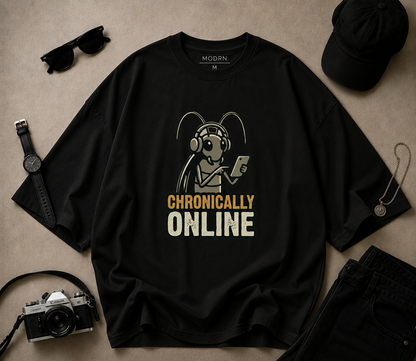 Chronically Online – Oversized T-Shirt | 220 GSM Premium Cotton