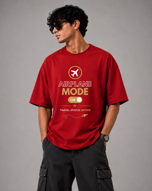 Airplane Mode – Unisex Oversized T-Shirt | 220 GSM