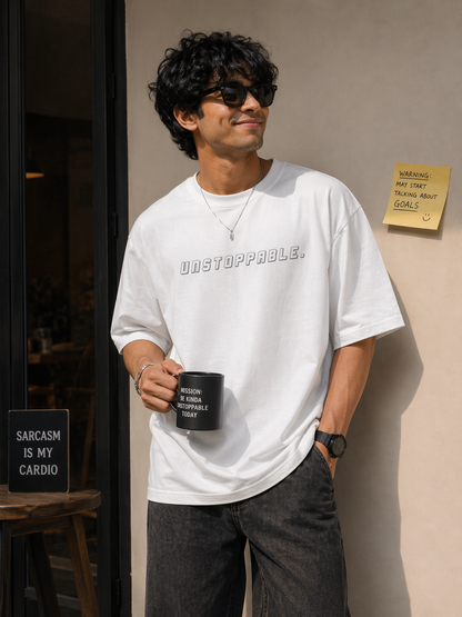 Unstoppable – Oversized T-Shirt | 220 GSM Premium Cotton